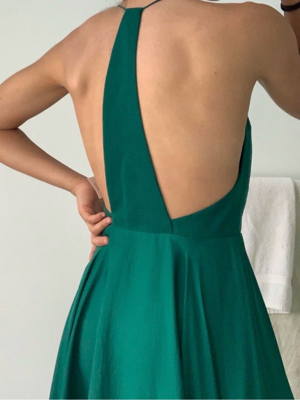 Kimchi Blue Whimsy Green Full Skirt Dress - Picture 3 of 13